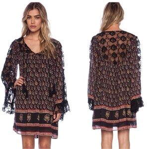 Free People Black and Red Lace Dress